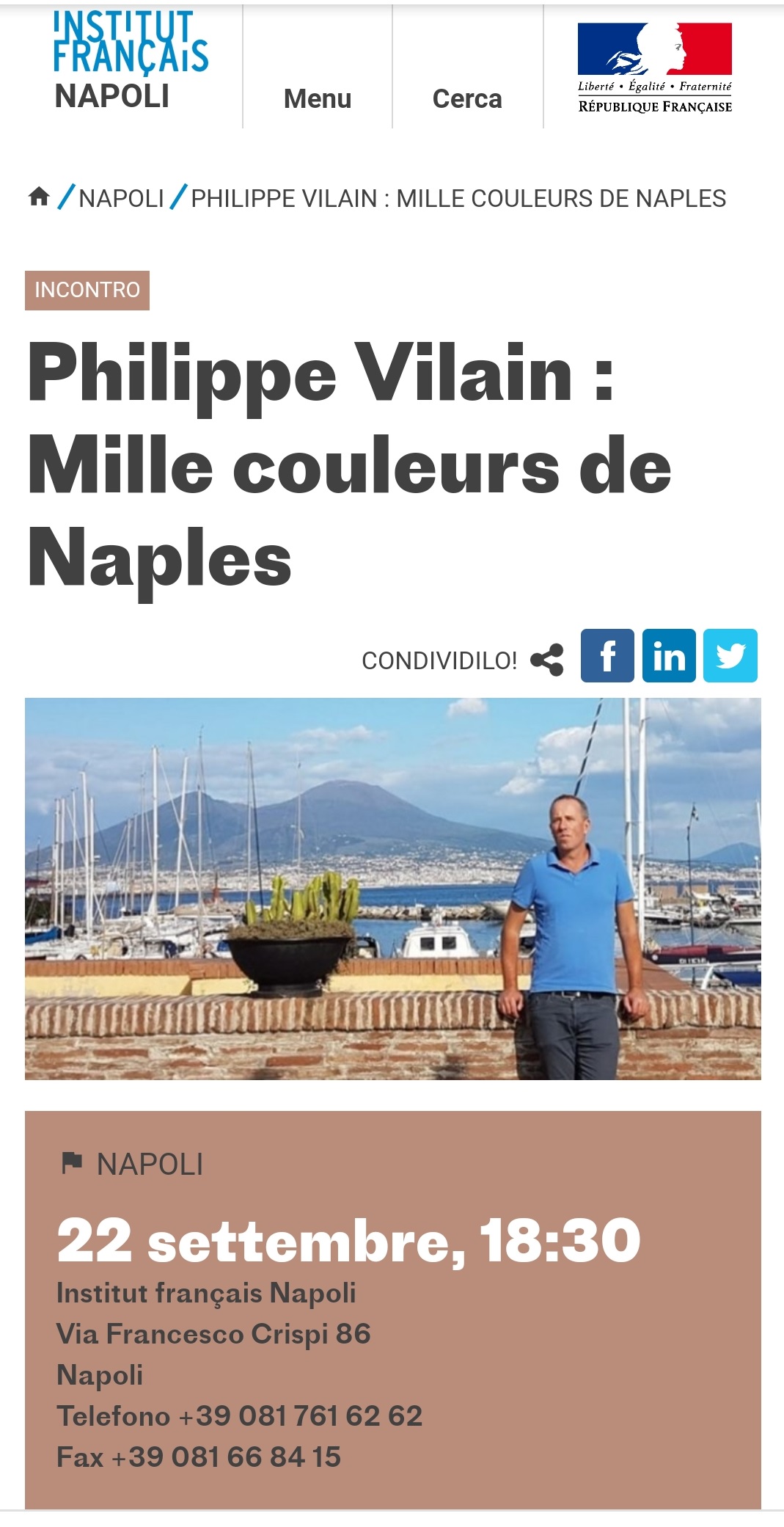 Philippe Vilain Mille couleurs de Naples